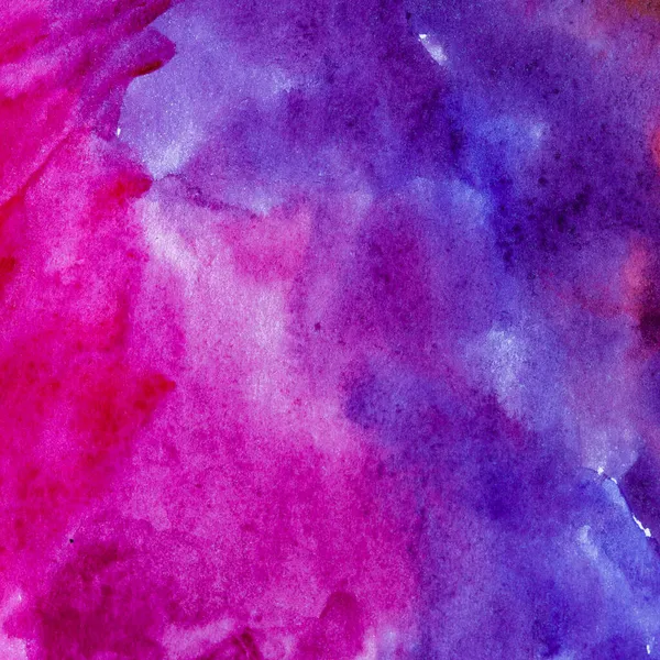 バイオレットとピンクの抽象水彩背景 — ストック写真