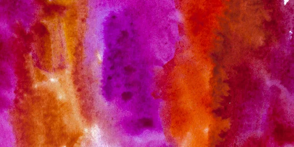 Peinture Aquarelle Rose Orange Violette — Photo