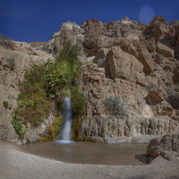 Wasserfälle Und Felsen Ein Gedi — Stockfoto