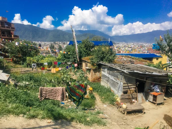 Kathmandu Nepal Septembre 2018 Paysage Rue Kathmandu Trafic Rues Avec — Photo