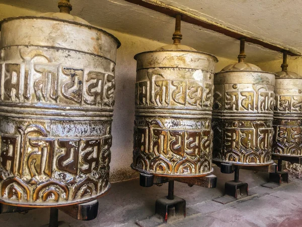 Roda Oração Tradicional Templo Katmandu Nepal — Fotografia de Stock