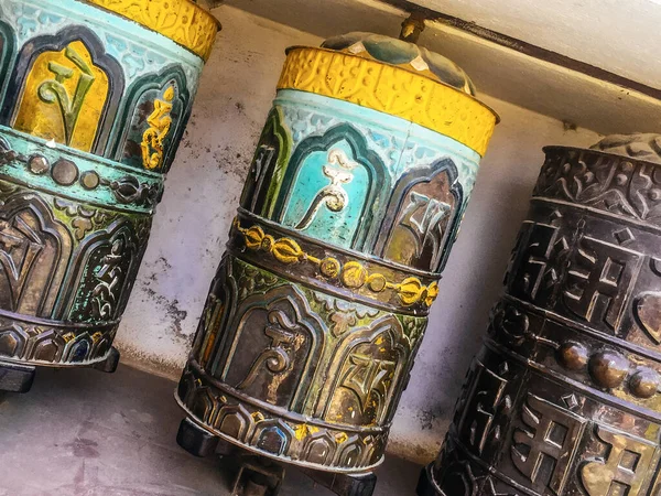 Traditional Prayer Wheel Temple Kathmandu Nepal — Stock Photo, Image