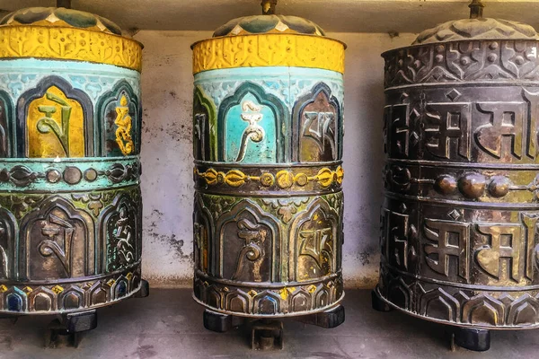 Rueda Oración Tradicional Templo Katmandú Nepal — Foto de Stock