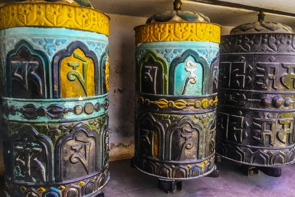 Traditional Prayer Wheel Temple Kathmandu Nepal — Stock Photo, Image