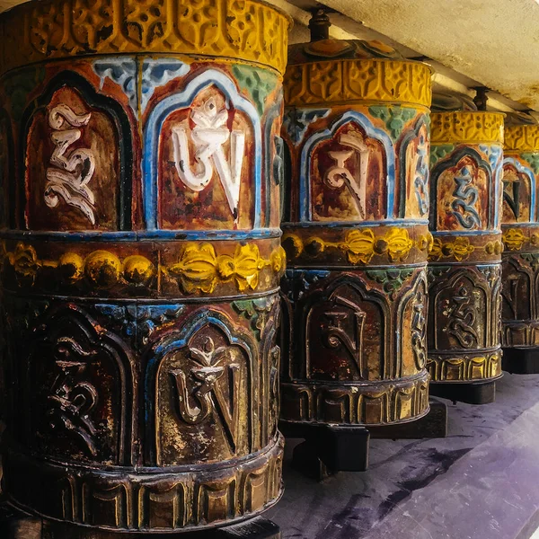 Roda Oração Tradicional Templo Katmandu Nepal — Fotografia de Stock