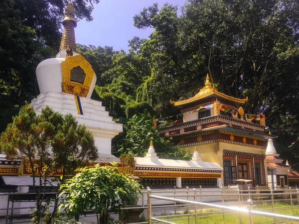 Ναός Στο Πάρκο Του Βούδα Στο Κατμαντού Γύρω Από Ναό — Φωτογραφία Αρχείου