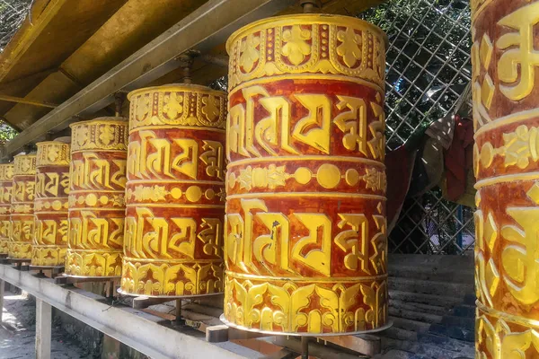 Rueda Oración Tradicional Templo Katmandú Nepal — Foto de Stock