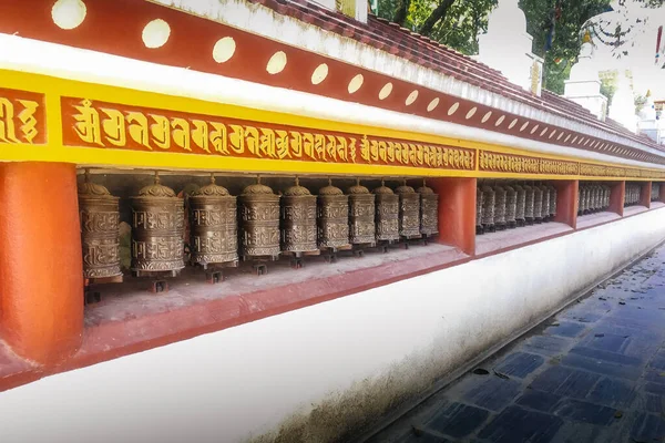 Roue Prière Traditionnelle Temple Katmandou Népal — Photo