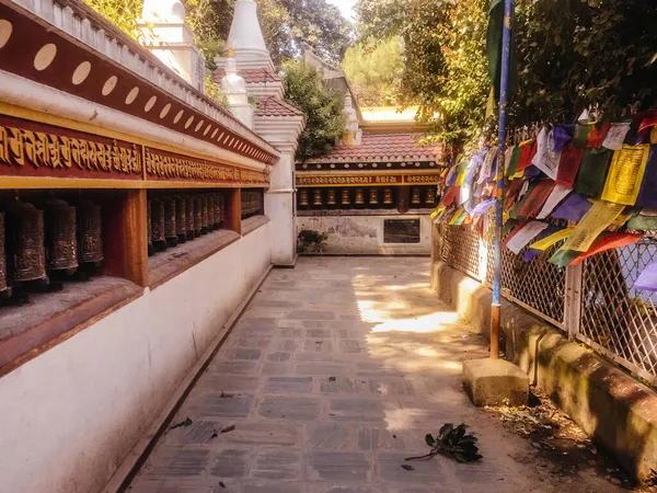 Tradiční Modlitební Kolo Chrámu Káthmándú Nepál — Stock fotografie