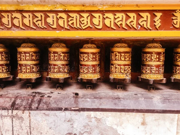 Traditioneel Gebedswiel Bij Tempel Kathmandu Nepal — Stockfoto