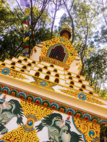 Tempel Buddha Park Katmandu Runt Apa Templet — Stockfoto