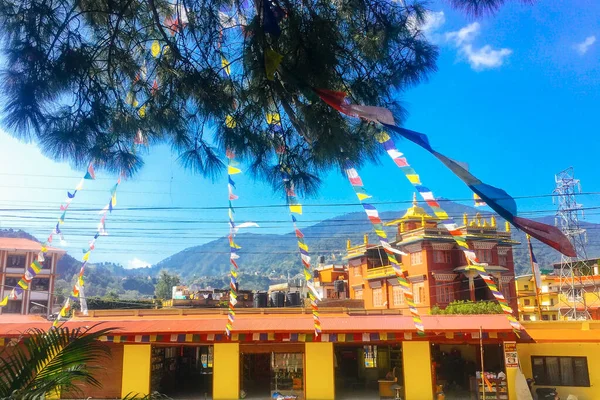 Kathmandu Nepal Settembre 2018 Scenario Strada Kathmandu Traffico Strade Con — Foto Stock