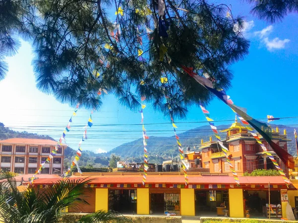 Kathmandu Nepal Setembro 2018 Cenário Rua Kathmandu Tráfego Ruas Com — Fotografia de Stock