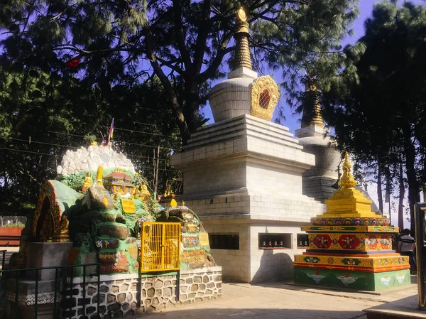 Templo Parque Buddha Katmandú Alrededor Del Templo Monkey — Foto de Stock