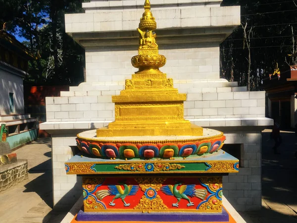 Maymun Tapınağının Etrafındaki Katmandu Daki Buda Parkı Nda Bir Tapınak — Stok fotoğraf