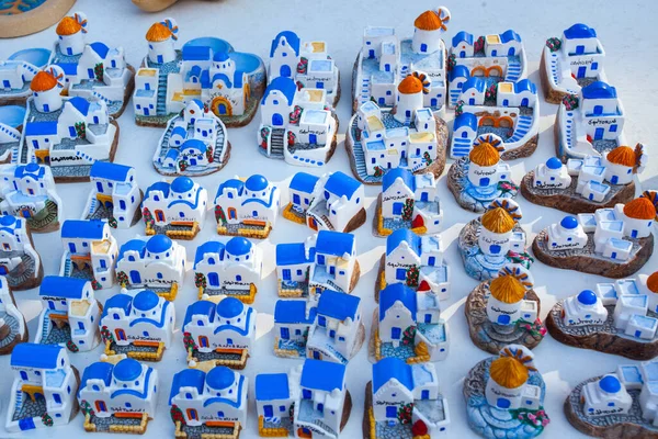 Oia Santorini Grecia Ottobre 2019 Arte Colorata Artigianato Artigianato Souvenir — Foto Stock