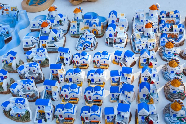 Oia Santorini Grecia Ottobre 2019 Arte Colorata Artigianato Artigianato Souvenir — Foto Stock