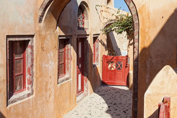 Bela Vista Famosa Cidade Romântica Branca Santorini Island Grécia — Fotografia de Stock