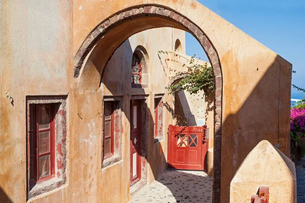 Bella Vista Della Famosa Romantica Città Bianca Nell Isola Santorini — Foto Stock