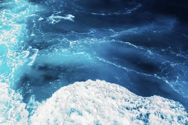 Colori Incredibili Acqua Con Onde Del Mar Mediterraneo — Foto Stock