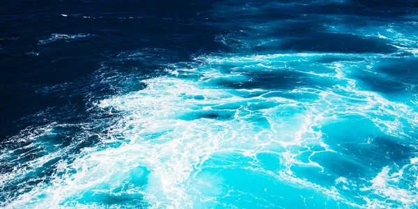 Colori Incredibili Acqua Con Onde Del Mar Mediterraneo — Foto Stock