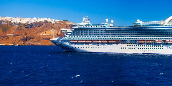 Santorini Grecia Settembre 2019 Nave Crociera Larse Diretta Alla Famosa — Foto Stock