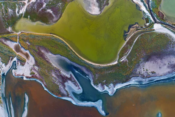 Nature Drone Sea View Arabatskaya Strelka Ukraine — Fotografia de Stock