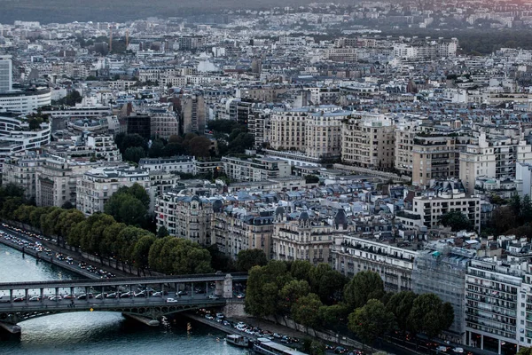 Paris Franciaország 2016 Október Légifelvételek Párizsban Szajna Naplemente Idején Paris — Stock Fotó