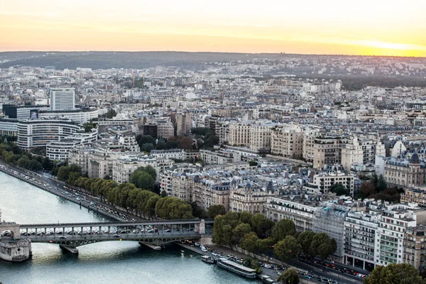 Paris Frankreich Oktober 2016 Luftaufnahme Von Paris Mit Seinem Fluss — Stockfoto
