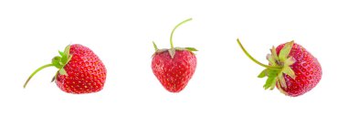 Parlak kırmızı vitaminli çilek, izole edilmiş.