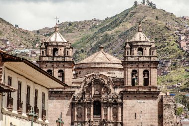 La Compania de İsa Kilisesi, Plaza de Armas Meydanı Cuzco, Peru.