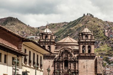 La Compania de İsa Kilisesi, Plaza de Armas Meydanı Cuzco, Peru.