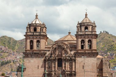 La Compania de İsa Kilisesi, Plaza de Armas Meydanı Cuzco, Peru.