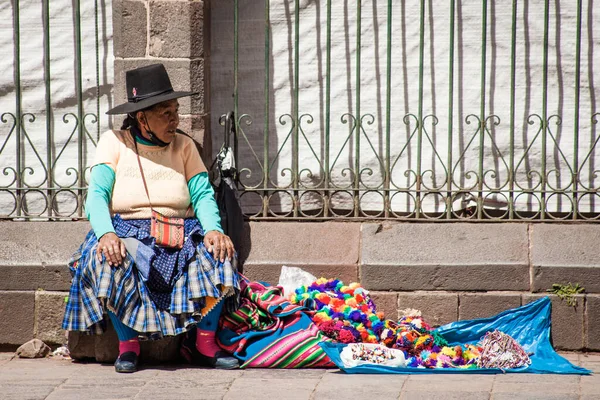 Peru Mayıs 2022 Cuzco Geleneksel Giyinmiş Perulu Insanlar Cusco Peru — Stok fotoğraf