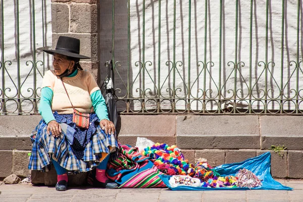 Peru Mayıs 2022 Cuzco Geleneksel Giyinmiş Perulu Insanlar Cusco Peru — Stok fotoğraf