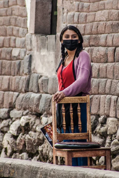 Peru Maj 2022 Peruanska Människor Traditionella Kläder Nära Cusco Peru — Stockfoto
