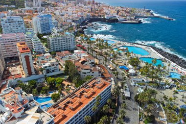 Puerto de la Crusz, Atlantik Okyanusu kıyısı, Tenerife, Kanarya Adası, İspanya