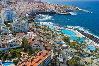 Puerto de la Crusz, Atlantik Okyanusu kıyısı, Tenerife, Kanarya Adası, İspanya