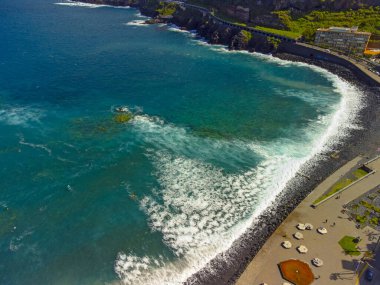 Puerto de la Crusz, Atlantik Okyanusu kıyısı, Tenerife, Kanarya Adası, İspanya