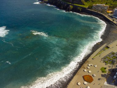 Puerto de la Crusz, Atlantik Okyanusu kıyısı, Tenerife, Kanarya Adası, İspanya