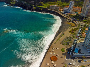 Puerto de la Crusz, Atlantik Okyanusu kıyısı, Tenerife, Kanarya Adası, İspanya