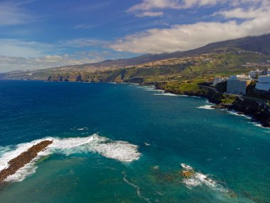 Puerto de la Crusz, Atlantik Okyanusu kıyısı, Tenerife, Kanarya Adası, İspanya
