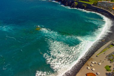 Puerto de la Crusz, Atlantik Okyanusu kıyısı, Tenerife, Kanarya Adası, İspanya