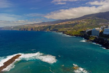 Puerto de la Crusz, Atlantik Okyanusu kıyısı, Tenerife, Kanarya Adası, İspanya