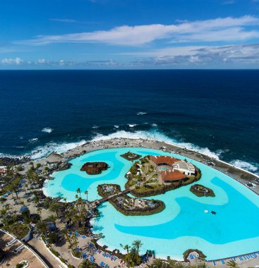 Puerto de la Crusz, Atlantik Okyanusu kıyısı, Tenerife, Kanarya Adası, İspanya