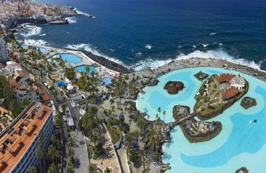 Puerto de la Crusz, Atlantik Okyanusu kıyısı, Tenerife, Kanarya Adası, İspanya