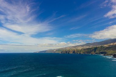 Puerto de la Crusz, Atlantik Okyanusu kıyısı, Tenerife, Kanarya Adası, İspanya