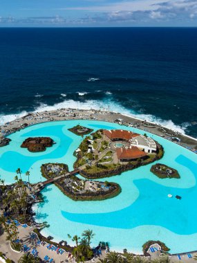 Puerto de la Crusz, Atlantik Okyanusu kıyısı, Tenerife, Kanarya Adası, İspanya