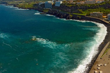 Puerto de la Crusz, Atlantik Okyanusu kıyısı, Tenerife, Kanarya Adası, İspanya
