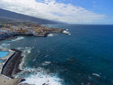 Puerto de la Crusz, Atlantik Okyanusu kıyısı, Tenerife, Kanarya Adası, İspanya